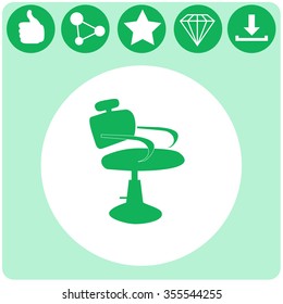 Barber chair icon.