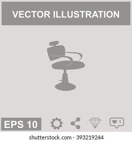 Barber chair icon.