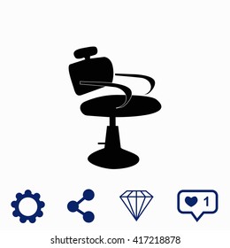 Barber chair icon.