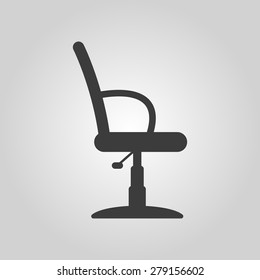 The barber chair icon. Armchair symbol. Flat Vector illustration