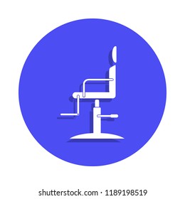 barber chair icon in badge style. One of Barber collection icon can be used for UI, UX