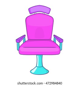 Barber chair icon in cartoon style isolated on white background. Seat symbol