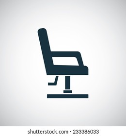 barber chair icon on white background 