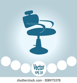 barber chair icon on white background