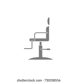 barber chair icon on white background