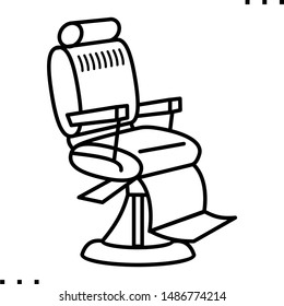 Barber chair icon in outline style