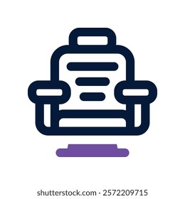 barber chair icon. vector dual tone icon for your website, mobile, presentation, and logo design.
