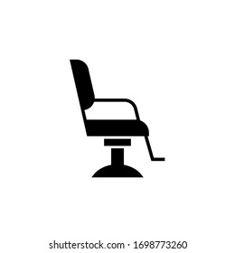 barber chair icon vector illustration glyph style design. isolated on white background