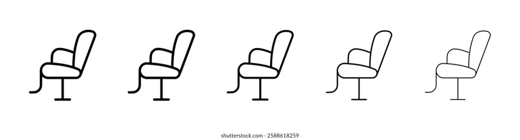 Barber chair icon Vector logo sign