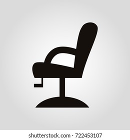 Barber chair isolated flat vector icon