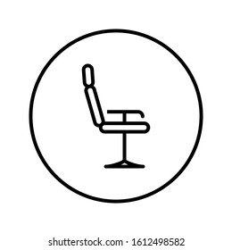 Barber chair. Universal icon for web and mobile application. Vector illustration on a white background. Editable Thin line.