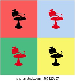 Barber chair vector  icon.