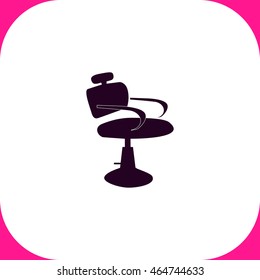 Barber chair vector icon on white background.