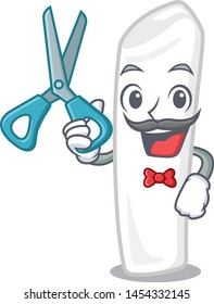Barber chalk isolated with in the mascot