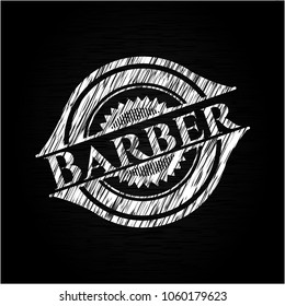 Barber with chalkboard texture