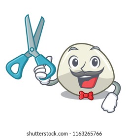 Barber character cartoon homemade organic mozzarella cheese