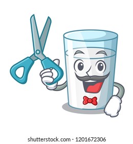Barber character milk glass in dining table