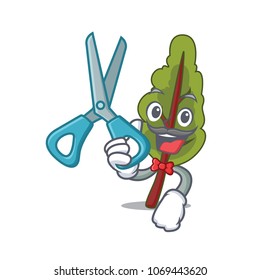 Barber chard character cartoon style