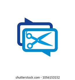 Barber Chat Logo Icon Design