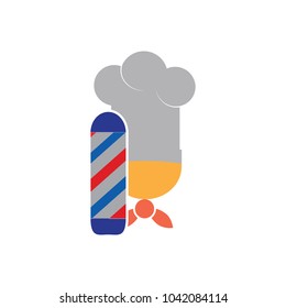 Barber Chef Logo Icon Design