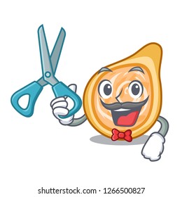 Barber chicken coxinhas on the table cartoon