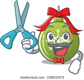 Barber christmas ball green with the character