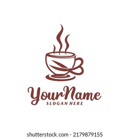 Barber Coffee Logo Design Template. Barber Coffee logo concept vector. Creative Icon Symbol