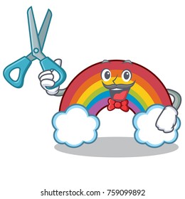 Barber colorful rainbow character cartoon
