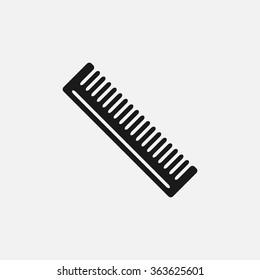Barber comb hair black icon