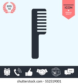 Barber comb icon