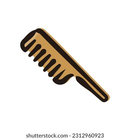Barber comb - Barber icon (Hand draw color version)