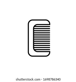 diseño de estilo de esquema de ilustración vectorial de icono de barberas. aislado sobre fondo blanco