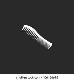 Barber comb  sign simple icon on background