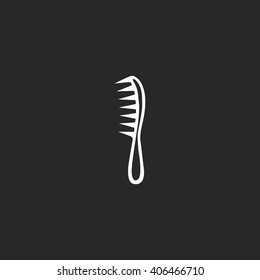 Barber comb  sign simple icon on background