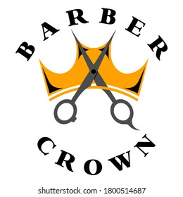 Barber Crown illustration logo vector