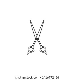 Barber, cut, scissors icon. Vector illustration, flat design.