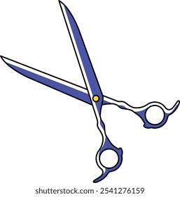 Barber Cut Scissors Tool Illustration