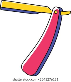 Barber Cut Trimming Razor Illustration