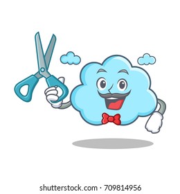 Barber cute cloud character cartoon