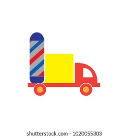 Barber Delivery Logo Icon Design