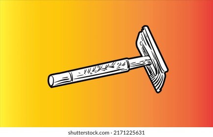 Barber design elements tools hairstyle sketch