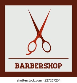 Barber design over white background, vector illustration