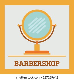 Barber design over yellow background, vector illustration