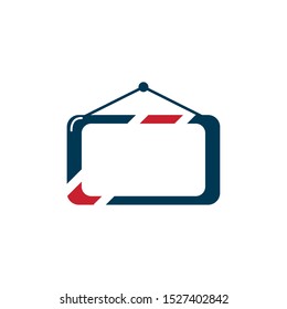 barber door hang board accessory icon design illustation