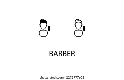 Icono doble de barber diseño ilustrar