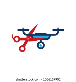 Barber Drone Logo Icon Design