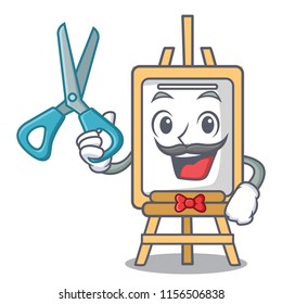 Barber easel character cartoon style