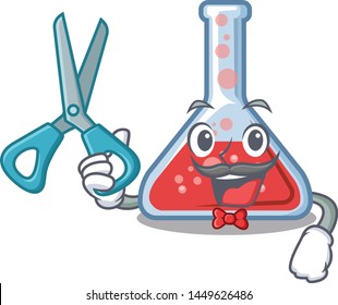Barber erlenmeyer flask isolated in the mascot