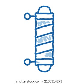 Barber Exterior Detail sketch icon vector. Hand drawn blue doodle line art Barber Exterior Detail sign. isolated symbol illustration