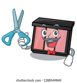 Barber eye shedow in the cartoon shape